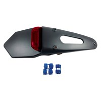 UNIVERSAL REAR LED TAIL LIGHT ENDURO STYLE WITH RED LENS (HOMOLOGATED)